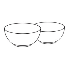 minimalist bowl icon design