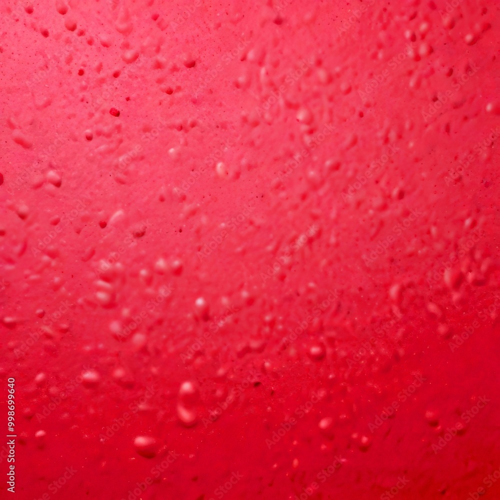 Poster a close-up pink surface with small water droplets scattered across it, creating a textured and abstr