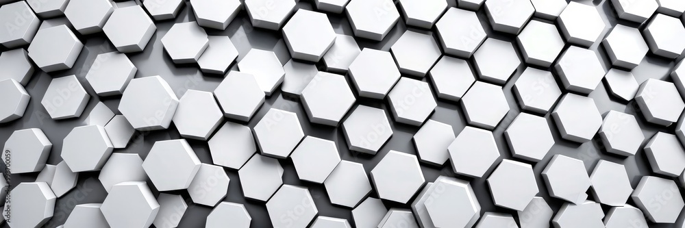Aufkleber a repeating pattern of white hexagonal shapes on a dark background