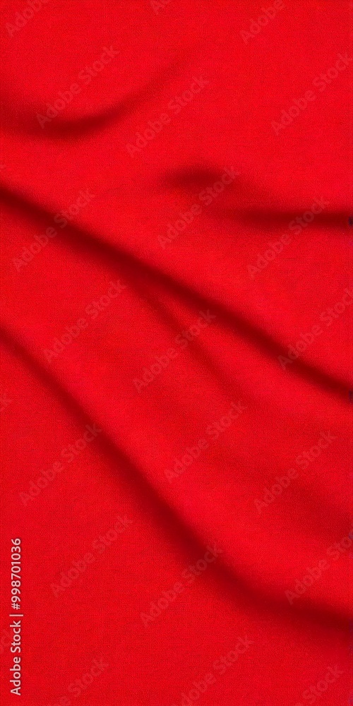 Aufkleber a close-up view deep red fabric, with a slight texture and folds, creating a sense of depth and movement