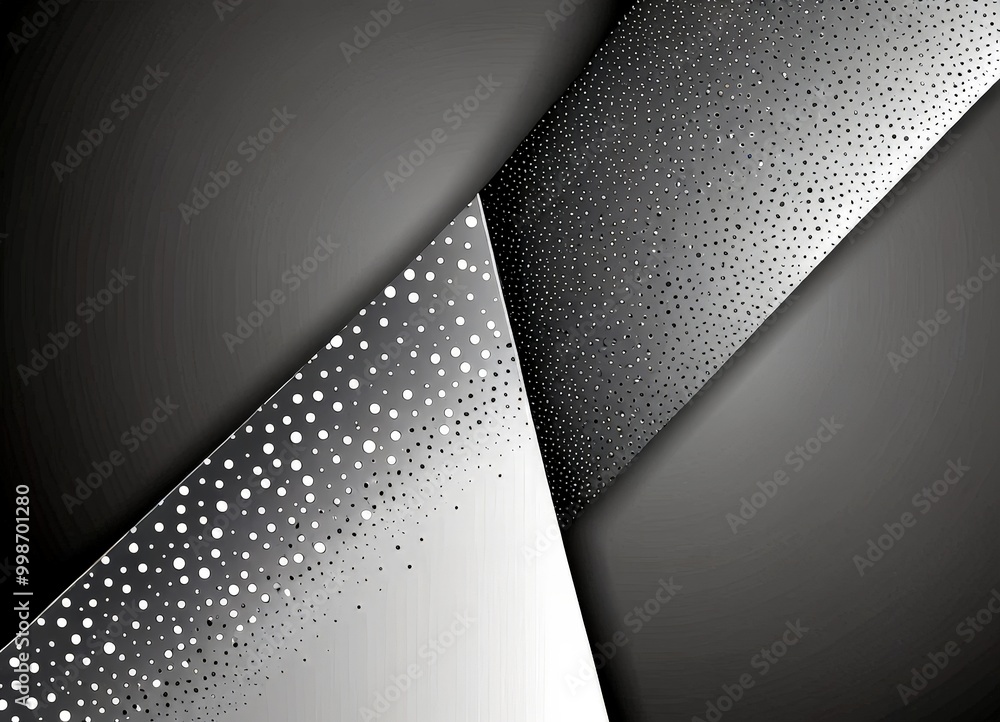 Poster a striking black and white abstract composition dominating the scene is a diagonal line, bisected by