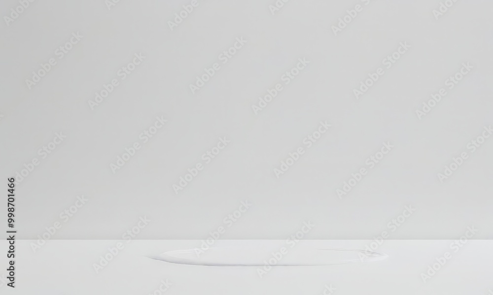 Aufkleber a white circular object is placed on a white surface, with a white background