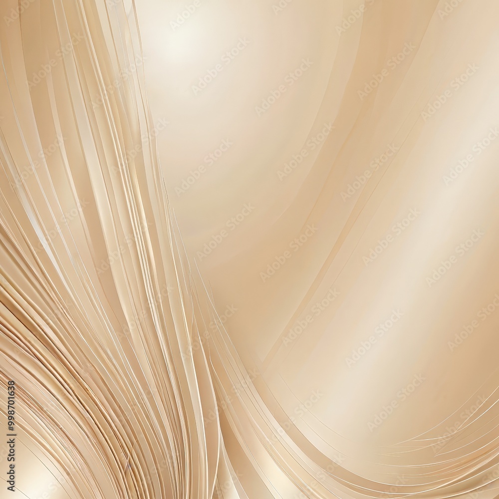 Aufkleber a light beige abstract background with a wave-like pattern of curved lines, creating a sense of move