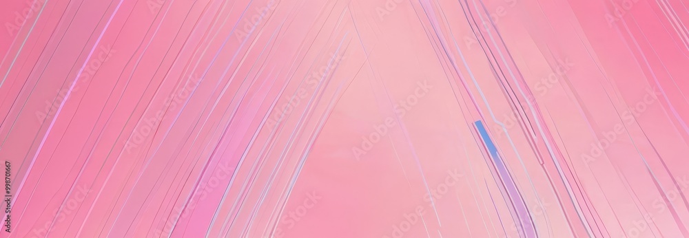Poster a gradient of pink and purple hues, with diagonal lines intersecting at various angles, creating a d