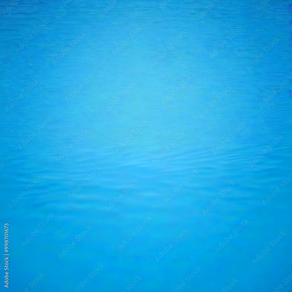 Poster a close-up view of a calm, deep blue body of water, with the surface gently rippling and reflecting 