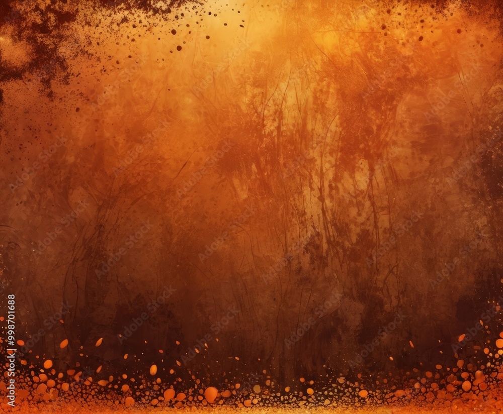 Aufkleber a textured, grunge-like background with a warm, orange hue the top left corner is speckled with smal