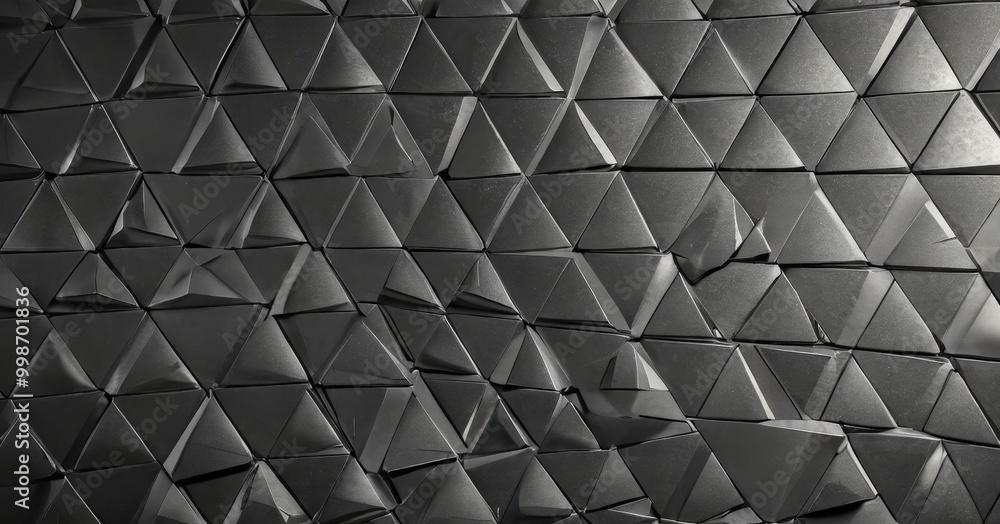 Aufkleber a close-up view textured surface composed of numerous triangular shapes, arranged in a grid-like pattern The triangles vary in size and orientation, creating a