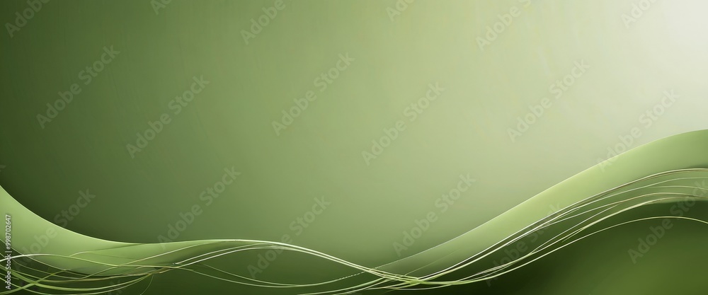 Poster a green gradient background with a wave-like pattern of curved lines, creating a sense of movement a