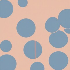 a pattern of blue circles on a peach-colored background