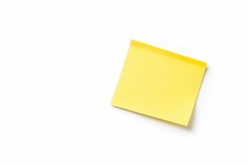 yellow post it note on white surface with copy space for text