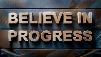 Believe in progress Word