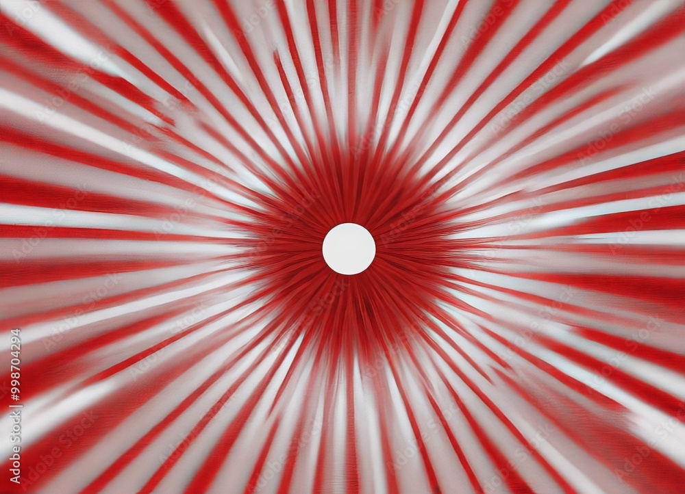 Aufkleber a radial pattern of red and white stripes radiating outwards from a central white circle, creating a