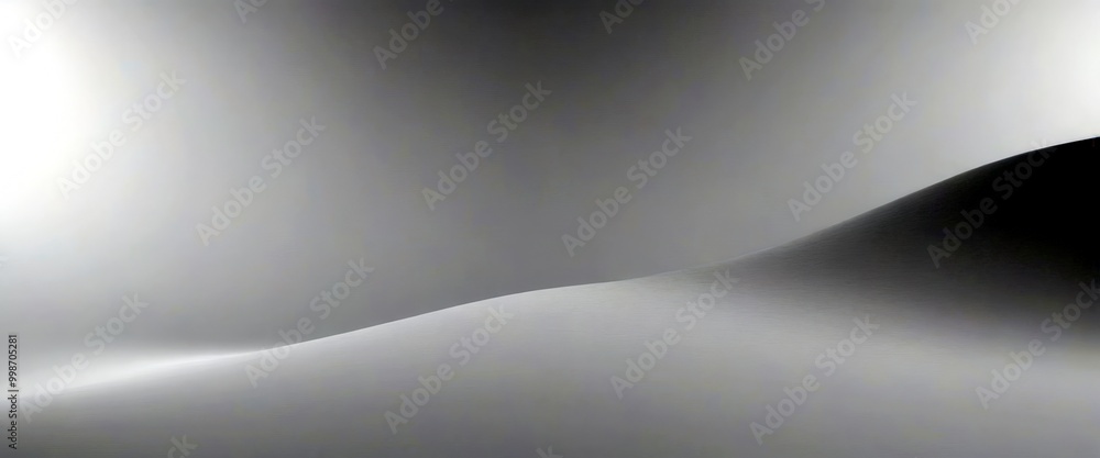 Aufkleber a minimalist representation wave, with a gradient of gray tones transitioning from a darker shade at the top to a lighter one at the bottom