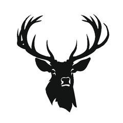 engrave deer Silhouette illustration