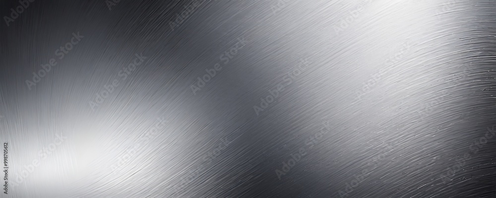 Poster a close-up view metallic surface with a textured, curved pattern The metallic surface appears to be made material with a shiny, reflective surface, and the