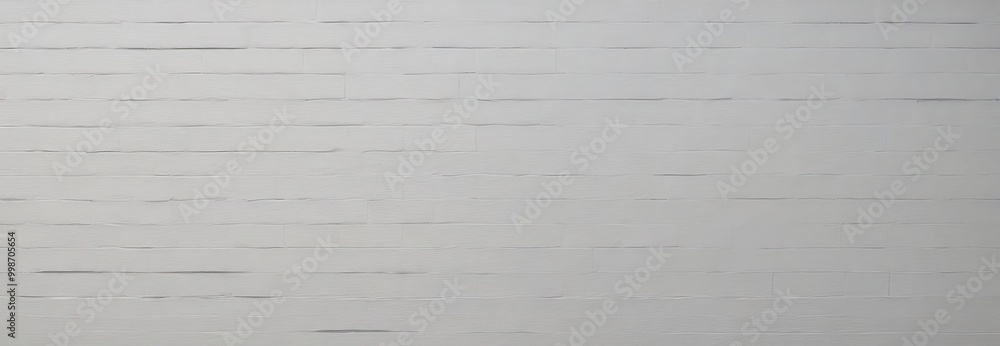 Leinwandbilder a white brick wall with visible cracks and unevenness, creating a textured and weathered appearance