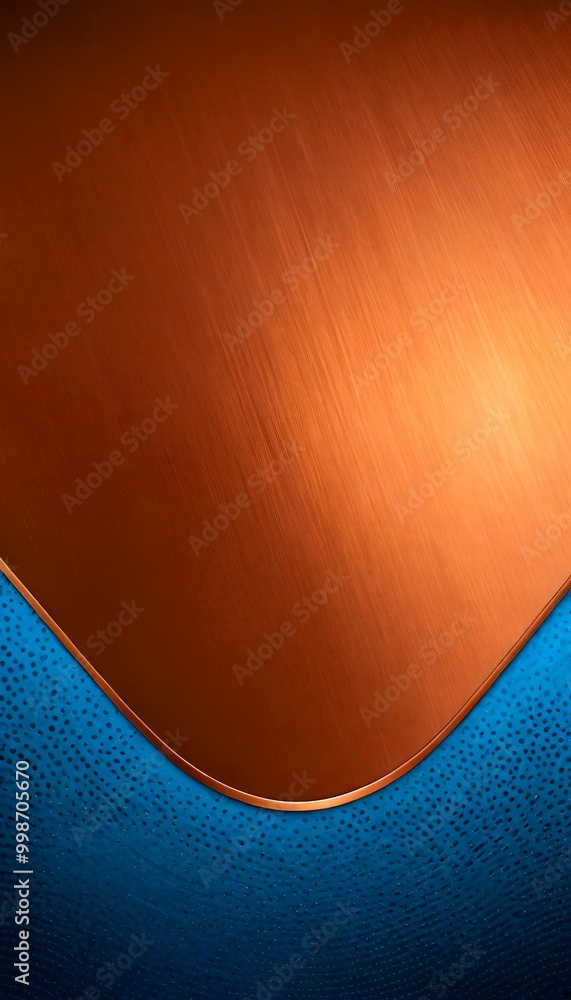 Poster a vibrant abstract composition with a gradient of warm colors, including orange and blue, and a textured pattern of small dots or lines.