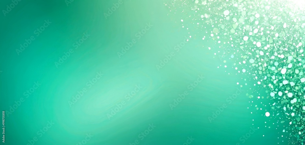 Poster A gradient background transitioning from a deep green at the top to a lighter shade at the bottom, with white dots scattered across the right side