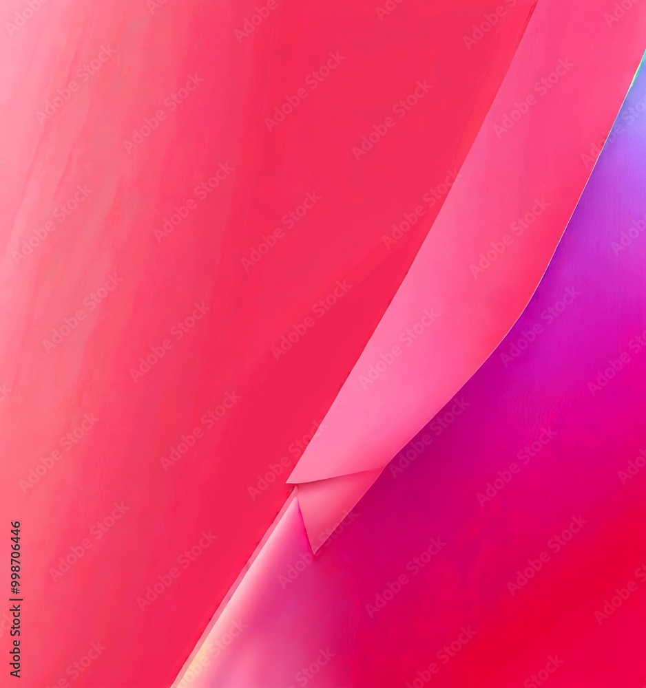 Poster Abstract of pink and purple paper, with a diagonal line and a subtle gradient effect