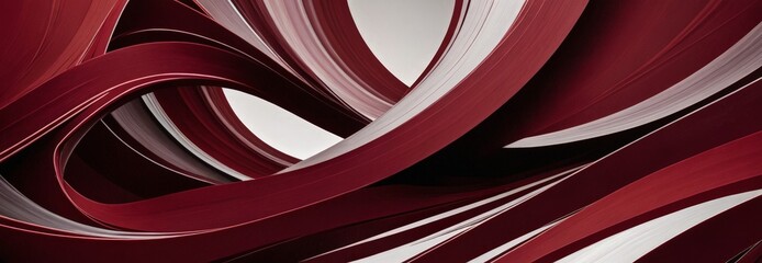 a complex arrangement of overlapping red and white lines, creating a dynamic and abstract visual effect.