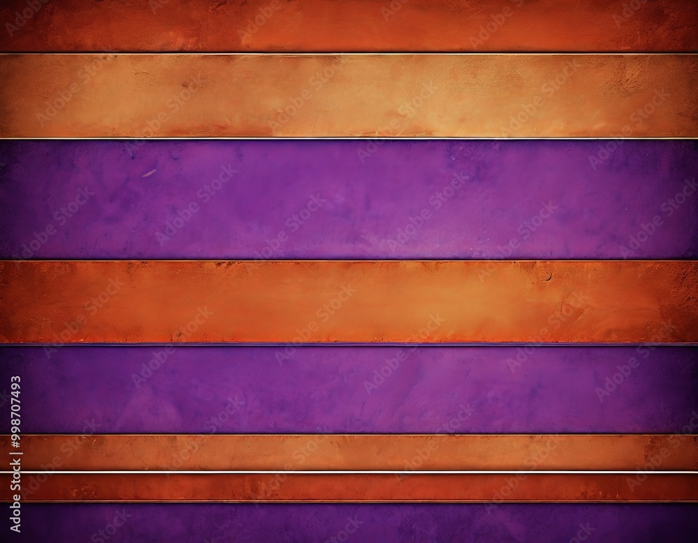 Aufkleber a vibrant abstract pattern composed of horizontal stripes in various shades of orange, purple, and brown, creating a dynamic and visually striking composition.