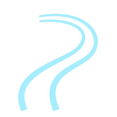 Hand drawn Sky sport track in snow. Vector illustration