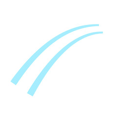 Hand drawn Sky sport track in snow. Vector illustration