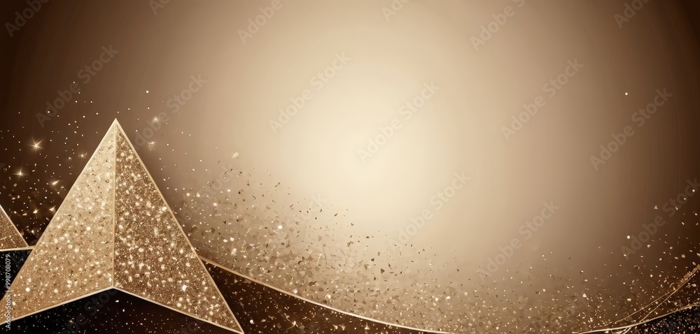 Leinwandbilder a golden star-shaped object with a glittering texture is positioned on the left side of the , with a