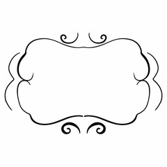 Exquisite decorative frame with scrollwork.