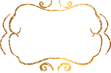 Exquisite decorative frame with scrollwork.