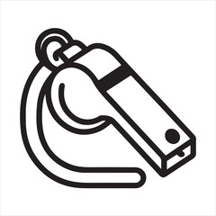 single one line whistle silhouette on white background images
