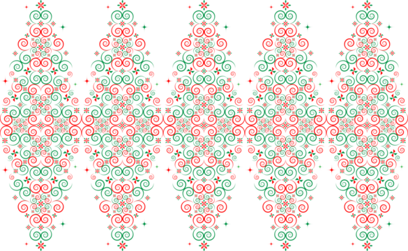 Hmong ethnic fabric patterns are spiral lines connected in shapes and flowers, which combine traditional and modern designs, used in clothing design.
