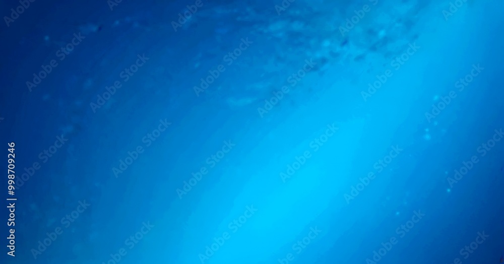 Aufkleber a deep blue underwater scene with a gradient effect, featuring a large body of water and small bubbl