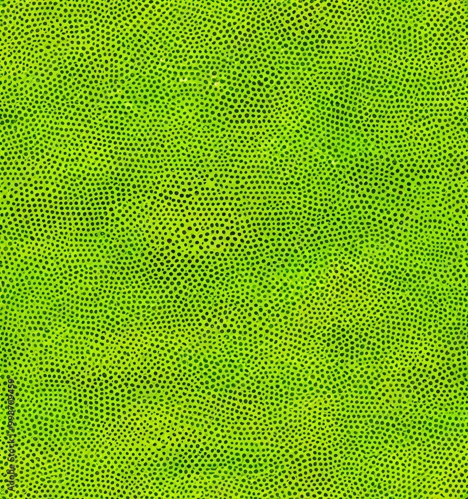 Poster a close-up view of a textured surface with a vibrant green color, resembling the appearance of a liz