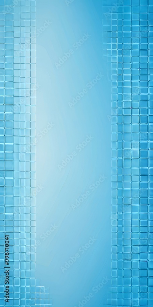 Poster a blue background with a repeating pattern of square tiles, creating a visually appealing and minima