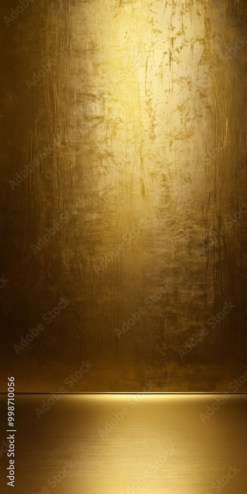 Aufkleber a textured golden background with a smooth, reflective surface at the bottom