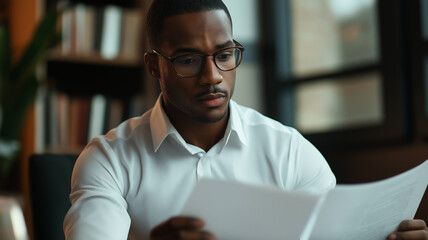Obraz premium Office Worker in Thought