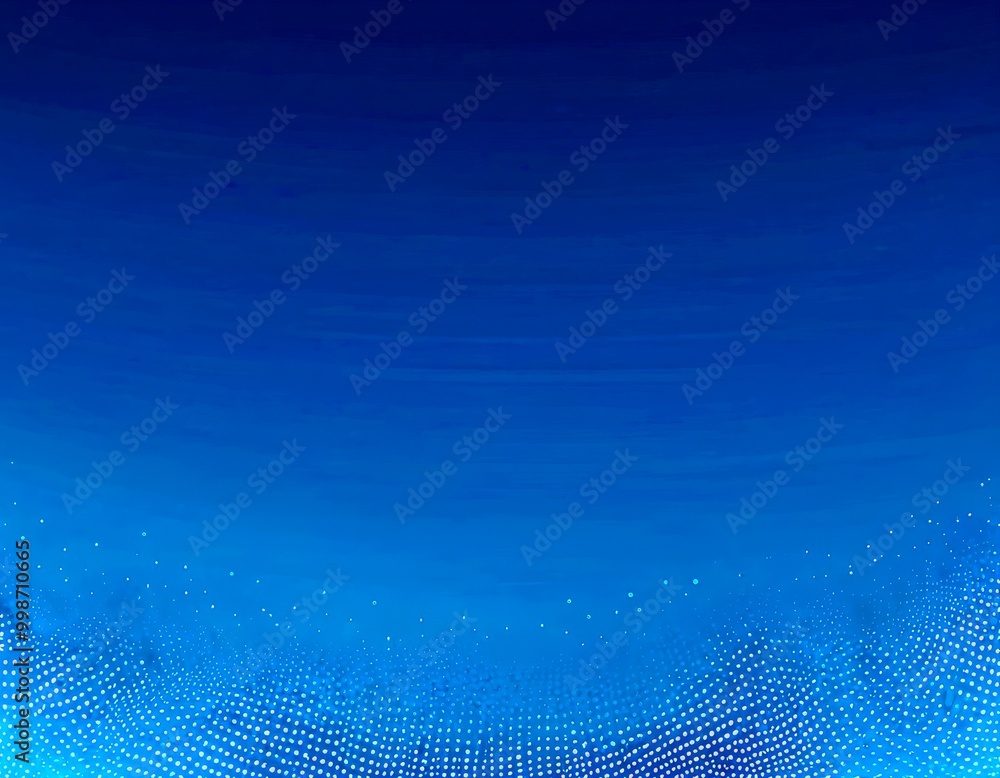Aufkleber a gradient of blue, with a pattern of white dots or lines at the bottom, creating a sense of movemen