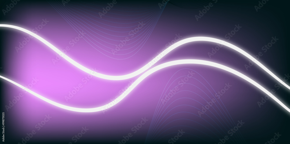 Poster abstract modern energy white light line flow technology wave line drack color background design. can