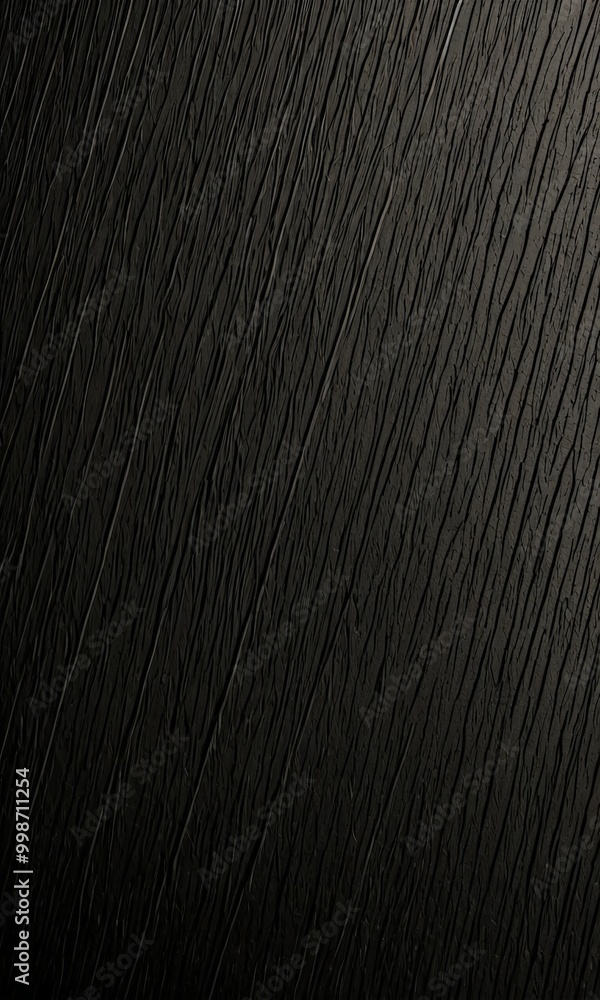 Poster a close-up view textured black surface with diagonal lines, creating a sense of depth and movement