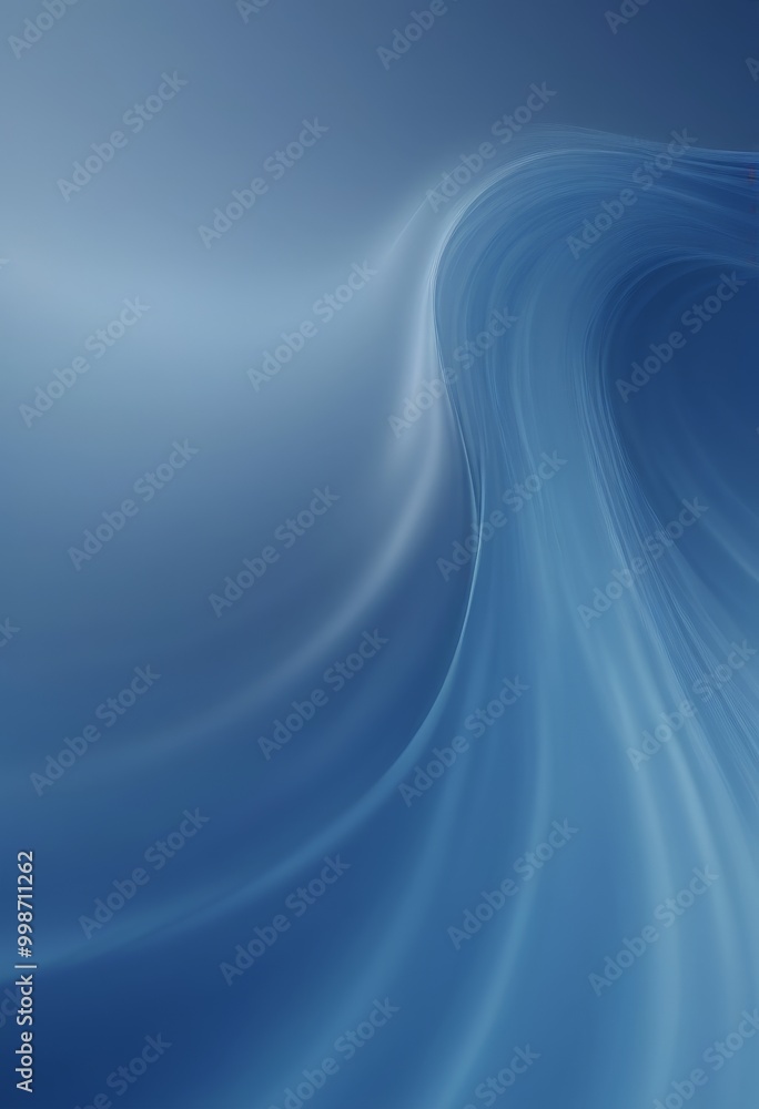 Fototapete a gradient of blue hues, transitioning from a deep blue at the top to a lighter shade at the bottom The gradient is smooth and continuous, creating a sense of fluidity