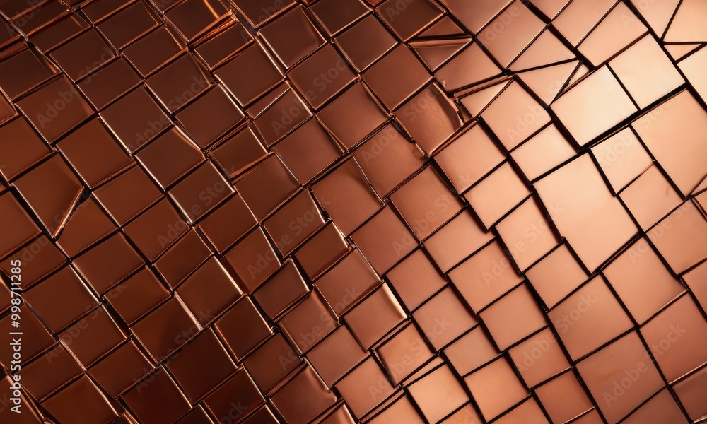 Poster a close-up view textured surface composed of numerous square tiles arranged in a diagonal pattern, creating a sense of depth and dimension