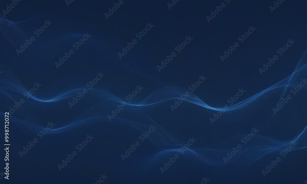 Poster abstract blue wave pattern on a dark background