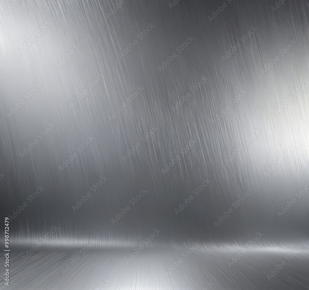 Aufkleber A metallic surface with a gradient of silver and gray tones, creating a sense of depth and movement.
