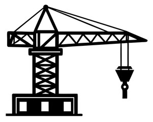 construction crane silhouette vector,construction crane icon