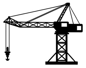 construction crane silhouette vector,construction crane icon