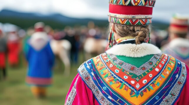 Vibrant sami cultural festival in lapland: celebrating traditional attire