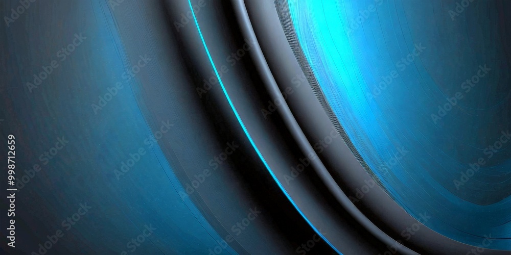 Poster a dark blue abstract background with a curved line running diagonally across the center, creating a sense of movement and dynamism