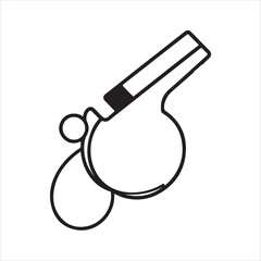 single one line whistle silhouette on white background images
