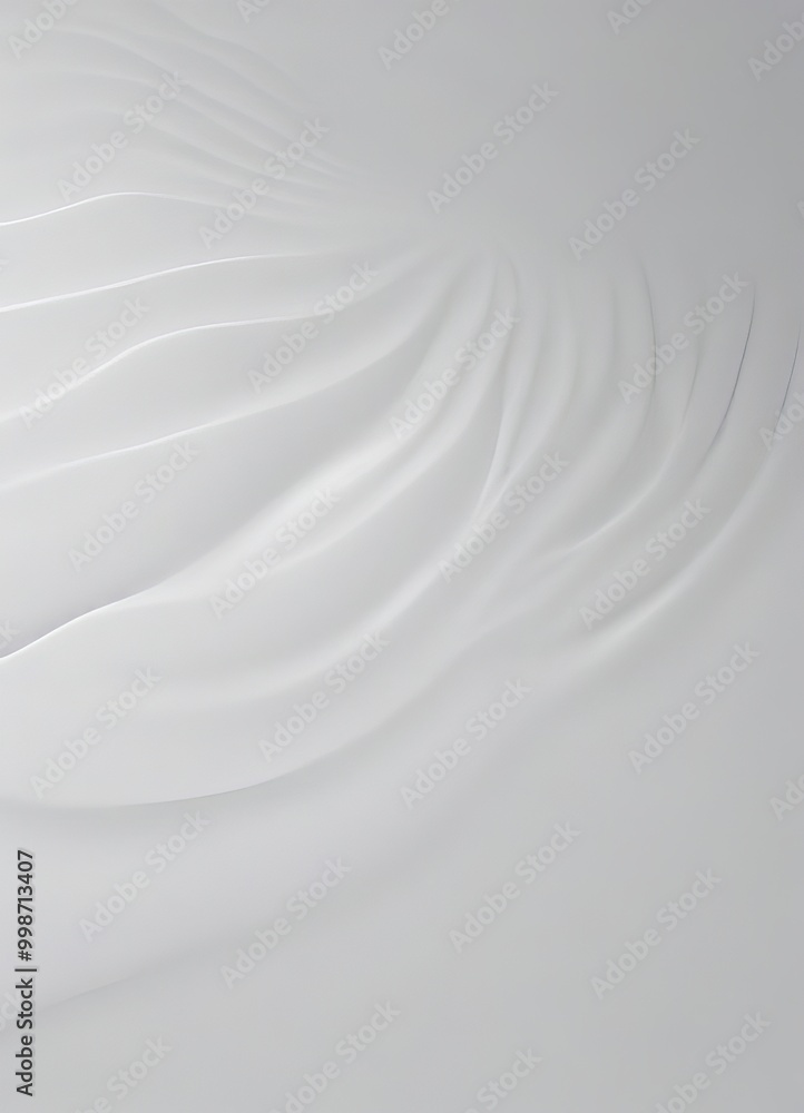 Poster a white, wavy pattern that appears to be a representation wave or a flowing fabric The pattern is composed of curved lines and lines, creating a sense of movement